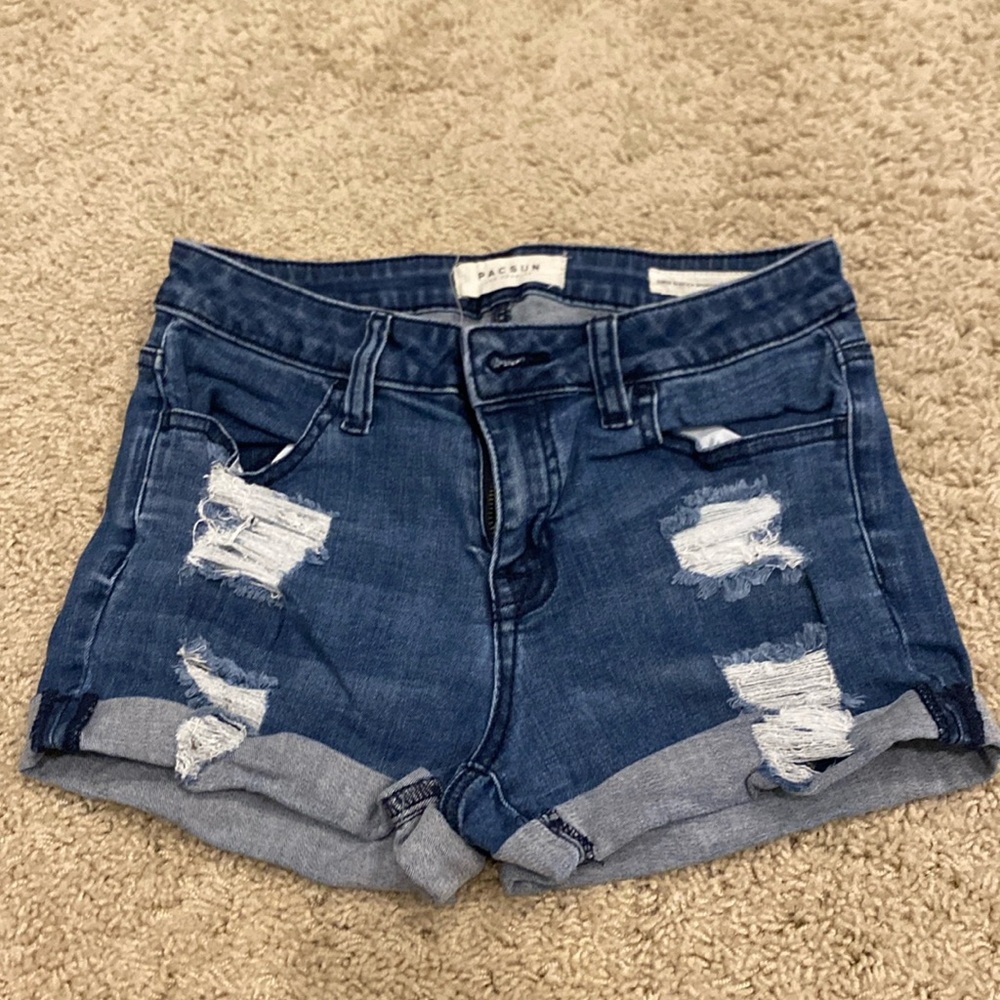 PacSun Distressed Stretch Jean Shorts - size 25